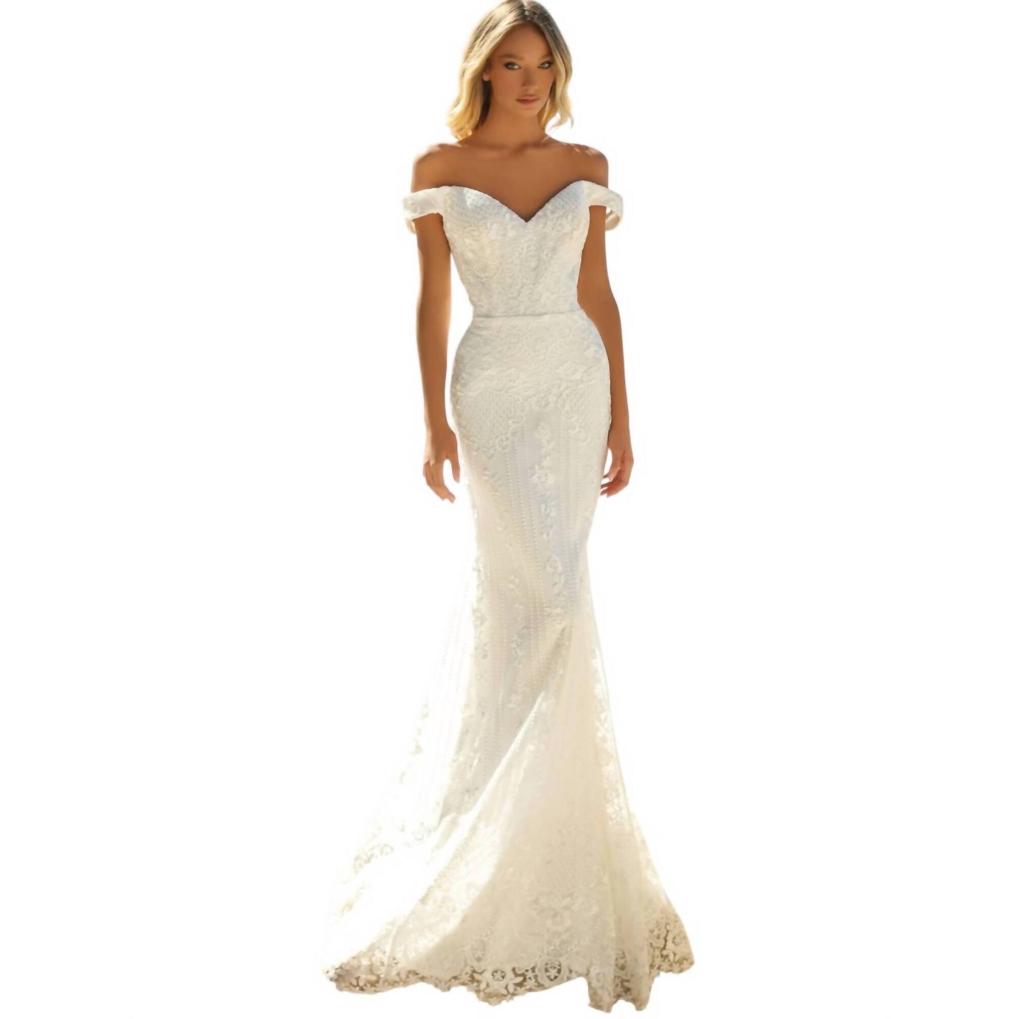 New Clarisse Fit And Flare Bridal Gown In Ivory